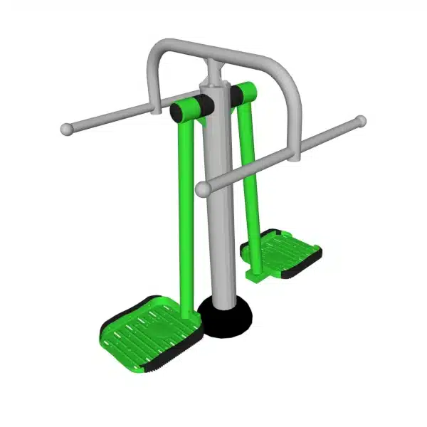 ExoFit ExoKids Air Skier soutdoor fitness station for children’s cardio, balance, and coordination training in parks.