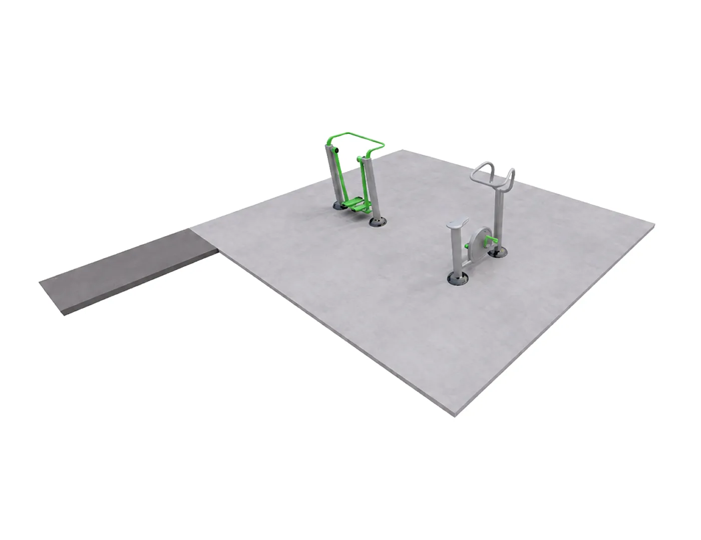 ExoFit Parent/Guardian Zone outdoor fitness equipment package with multi-station strength and cardio training systems for parks and community spaces.