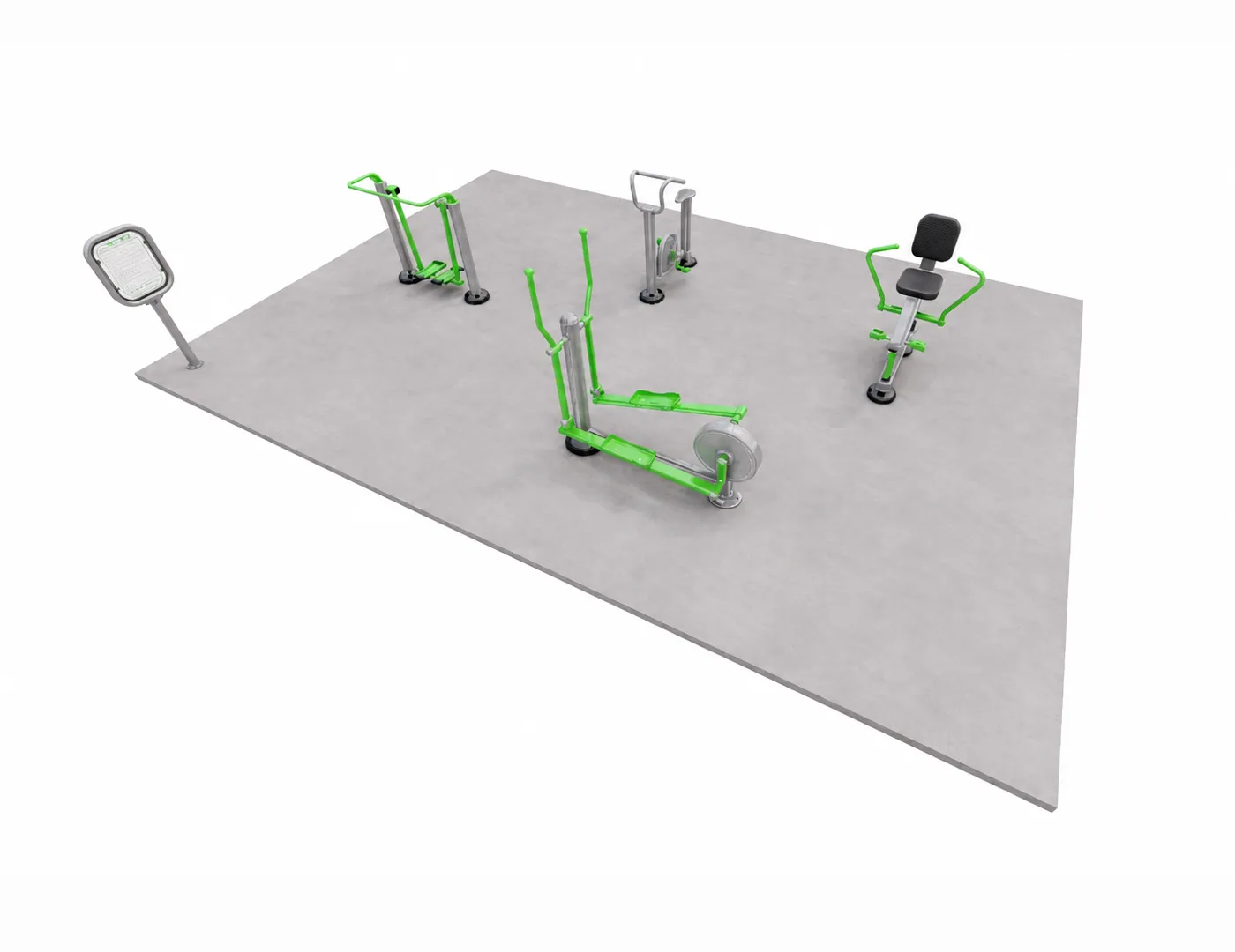 ExoFit Small Cardio Zone outdoor fitness equipment package with multi-station strength and cardio training systems for parks and community spaces.